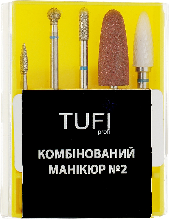 Zestaw frezów do manicure nr 2 - Tufi Profi — Zdjęcie N1