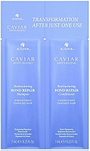Zestaw próbek do pielęgnacji włosów - Alterna Caviar Anti-Aging Restructuring Bond Repair (shm/7ml + cond/7ml) — Zdjęcie N1
