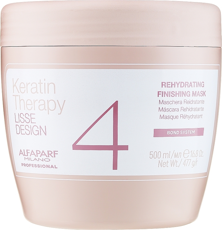 Nawilżająca maska do włosów - Alfaparf Lisse Design Keratin Therapy Rehydrating Mask — Zdjęcie N7
