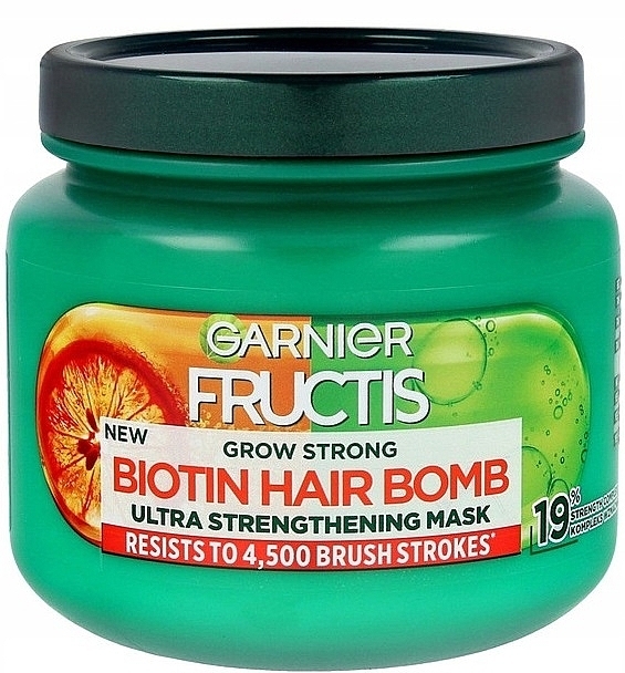 Maska do włosów - Garnier Fructis Grow Strong Biotin Hair Bomb — Zdjęcie N1