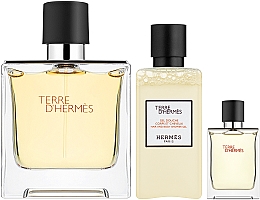 Hermes Terre d'Hermes - Zestaw perfumowany (edt/75ml + edt/5ml + sh/gel/40ml) — Zdjęcie N2