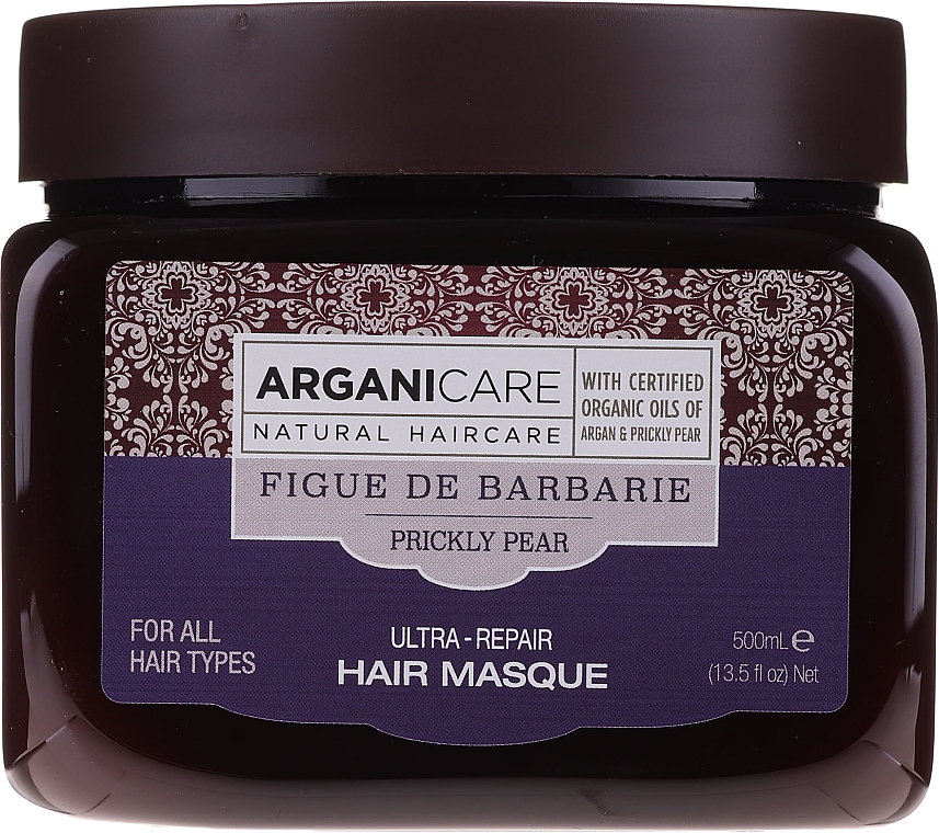 Ultra-regenerująca maska do włosów z opuncją figową - Arganicare Prickly Pear Ultra-Repair Hair Mask — Zdjęcie N3