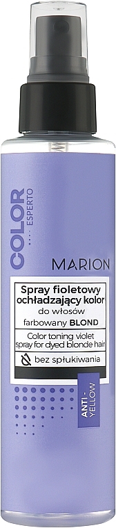 Spray koloryzujący do neutralizacji żółtych odcieni włosów - Marion Color Toning Violet Spray For Dyed Blonde Hair