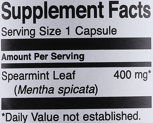 Suplement diety Liście mięty - Swanson Full Spectrum Spearmint Leaf — Zdjęcie N3