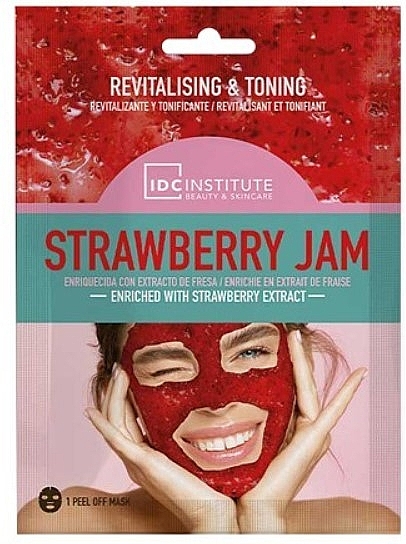 Złuszczająca i tonizująca maseczka do twarzy - IDC Institute Strawberry Jam Peel Off Mask — Zdjęcie N1