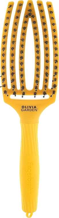 Szczotka do włosów, żółta - Olivia Garden Fingerbrush Combo Nineties Sweet Lemonade — Zdjęcie N1