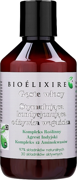 Stymulująca kondycjonująca odżywka wegańska na porost włosów - Bioelixire  — Zdjęcie N1