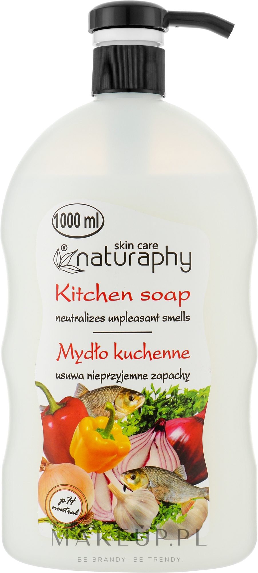 Kuchenne mydło w płynie do rąk usuwające nieprzyjemne zapachy - Naturaphy Hand Soap — Zdjęcie 1000 ml