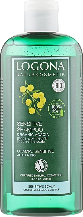 Szampon do suchej i wrażliwej skóry głowy z wyciągiem z akacji - Logona Hair Care Sensitive Shampoo Organic Acacia