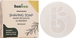 Kup Rozmarynowe mydło do golenia z zieloną glinką i masłem shea - Bambaw Nourishing Shaving Soap Rosemary Organic Green Clay & Shea Butter
