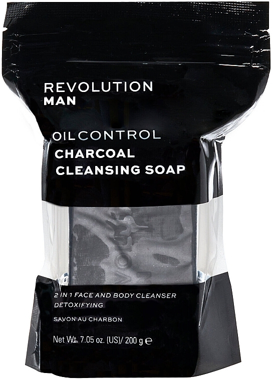 Mydło oczyszczające z węglem drzewnym dla mężczyzn - Revolution Skincare Man Charcoal Cleansing Soap — Zdjęcie N1