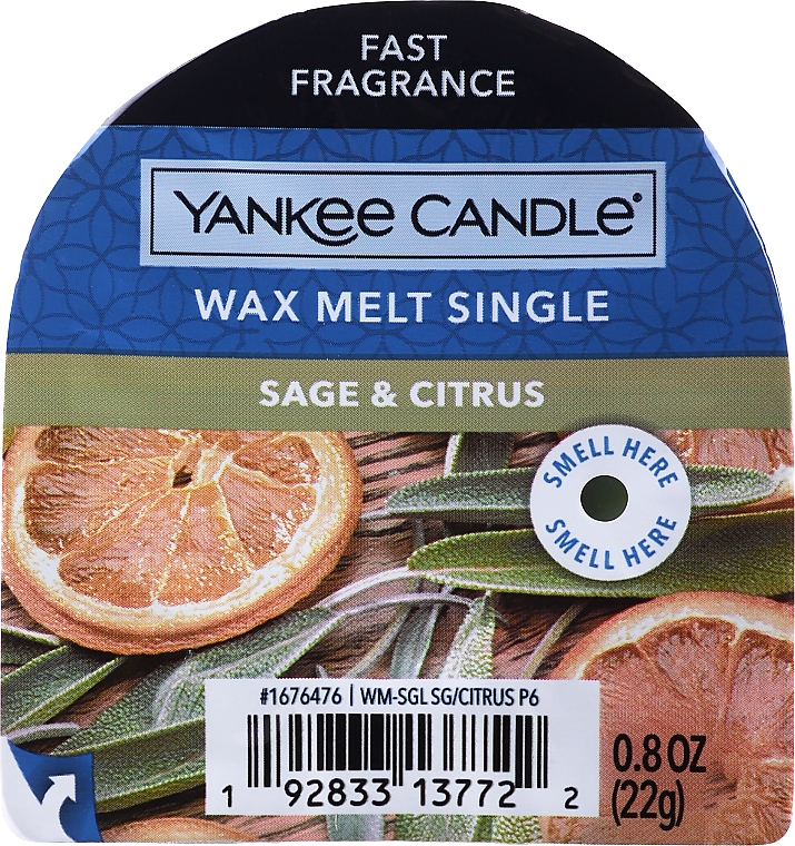 Wosk zapachowy - Yankee Candle Classic Wax Sage & Citrus — Zdjęcie N1