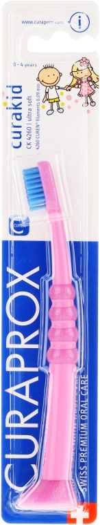 Ultramiękka szczoteczka dla dzieci, różowo-niebieska - Curaprox — Zdjęcie N2