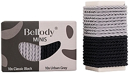 Kup Gumki do włosów, czarno-szare, 20 szt. - Bellody Minis Hair Ties Black & Gray Mixed Package