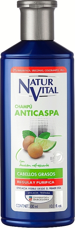 Szampon przeciwłupieżowy do włosów przetłuszczających się - Natur Vital Anticaspa Shampoo — Zdjęcie N1