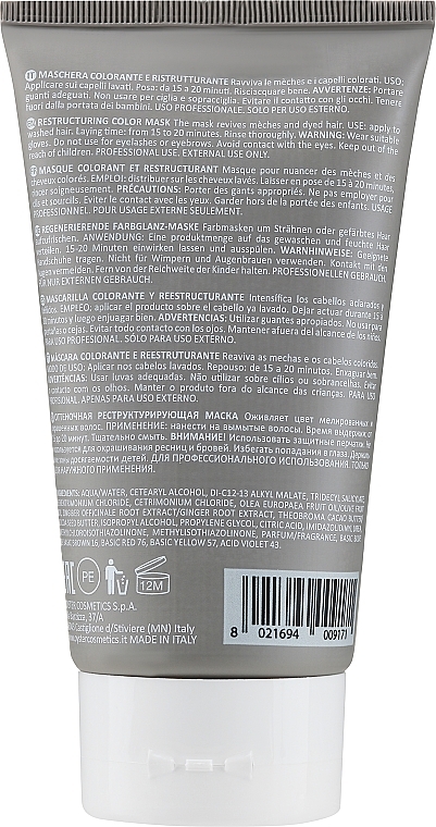 Maska do włosów farbowanych - Oyster Cosmetics Directa Crazy Restructuring Color Mask Grey — Zdjęcie N2