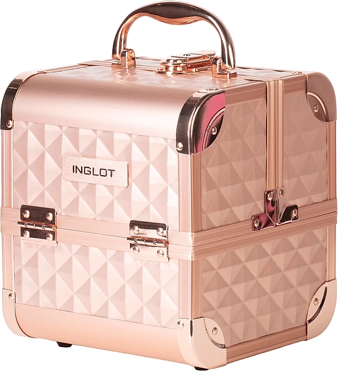 Kasetka kosmetyczna, różowe złoto - Inglot Diamond Makeup Case KC-MB152 MK107-4HE Rose Gold — Zdjęcie N2