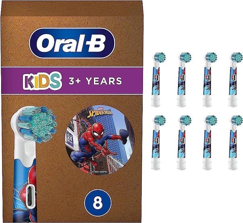 Wymienna główka szczoteczki do zębów dla dzieci Spiderman, 8 szt. - Oral-B Refills 8 Pack — Zdjęcie N1