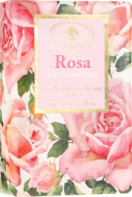 Mydło w kostce Róża - Saponificio Artigianale Fiorentino Masaccio Rose Soap — Zdjęcie N1
