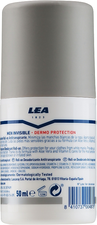 Dezodorant w kulce dla mężczyzn - Lea Men Invisible Antyperspirant Roll-On — Zdjęcie N2