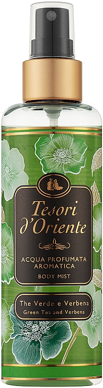 Perfumowana woda do ciała Zielona herbata i werbena - Tesori d`Oriente Body Mist Green Tea and Verbena