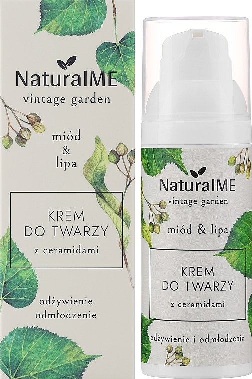 Krem do twarzy z ceramidami - NaturalME Vintage Garden Honey & Linden Nourishing & Rejuvenating Cream With Ceramides — Zdjęcie N2