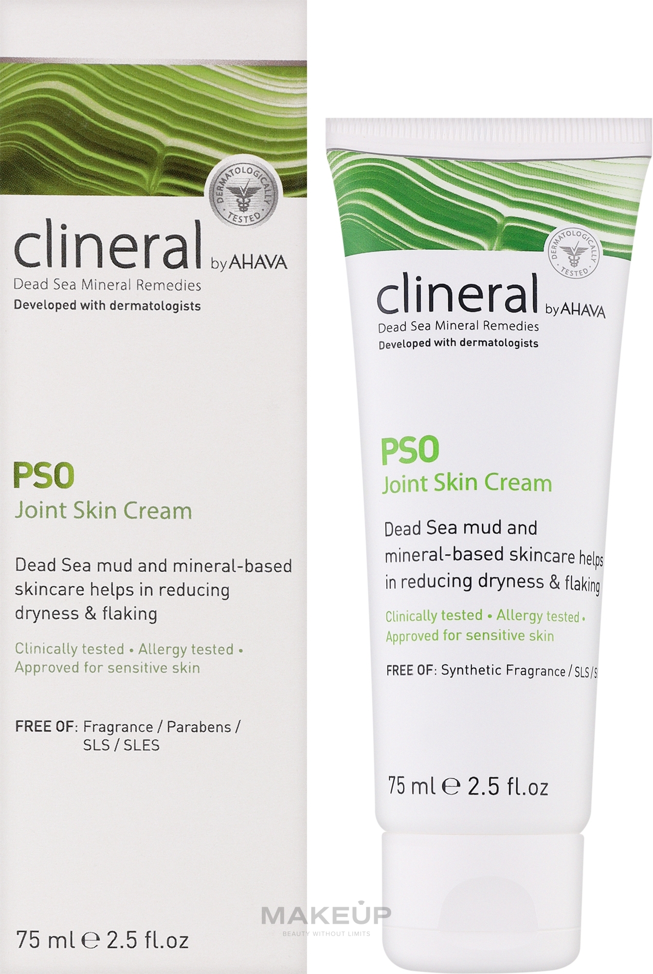 Krem do skóry w okolicy stawów - Ahava Clineral PSO Joint Skin Cream — Zdjęcie 75 ml