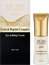 Liftingujący krem pod oczy z kompleksem złota i peptydów - Dr Sea Gold & Peptide Complex Eye Lifting Cream — Zdjęcie N2