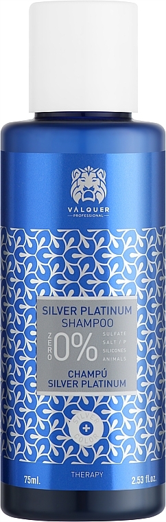 Nawilżający szampon do włosów normalnych i suchych - Valquer SIlver Platinum Shampoo — Zdjęcie N1