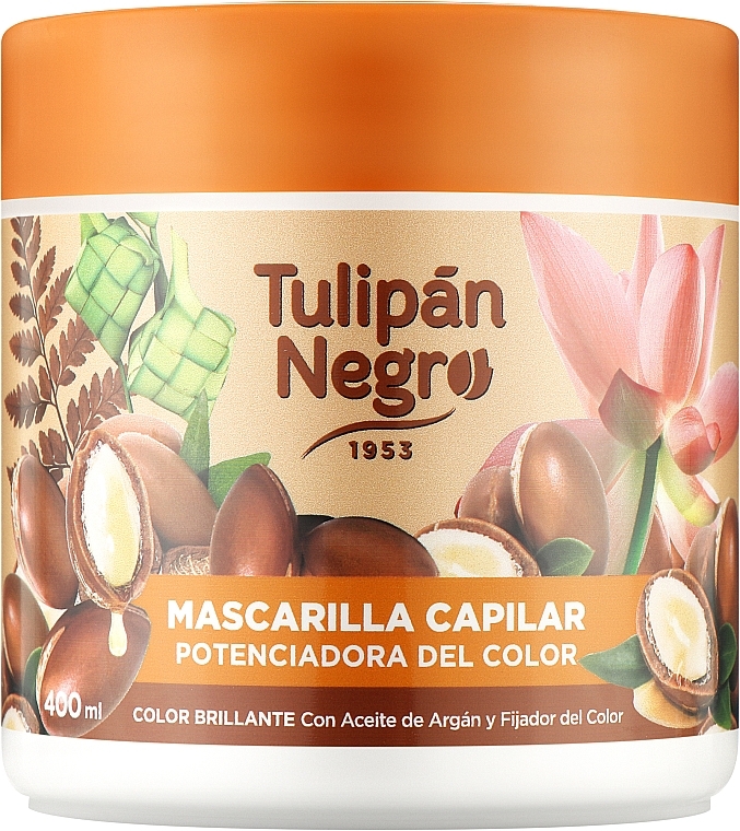 Maska podkreślająca kolor włosów - Tulipan Negro Color Enhancer Hair Mask — Zdjęcie N1
