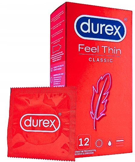 Prezerwatywy, 12 szt. - Durex Feel Thin Classic  — Zdjęcie N1