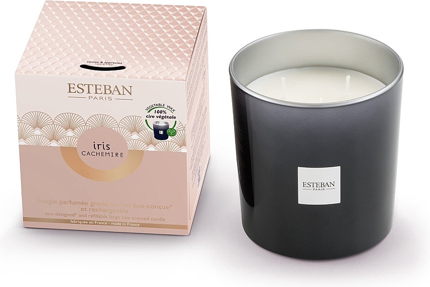 Esteban Iris Cachemire Refillable Scented Candle - Świeca perfumowana — Zdjęcie N2