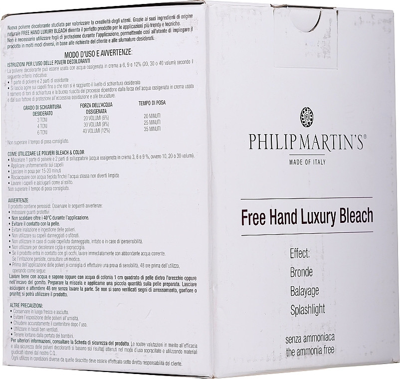 PRZECENA! Luksusowy puder rozjaśniający do włosów - Philip Martin's Free Hand Luxury Bleach * — Zdjęcie N3