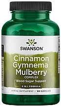 Kup Suplement diety Stabilizacja poziomu glukozy we krwi - Swanson Cinnamon Gymnema Mulberry Complex 