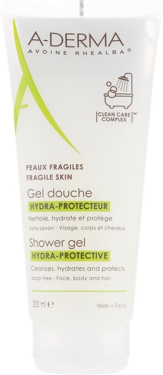 Nawilżający żel do mycia ciała - A-Derma Hydra-Protective Shower Gel  — Zdjęcie N1