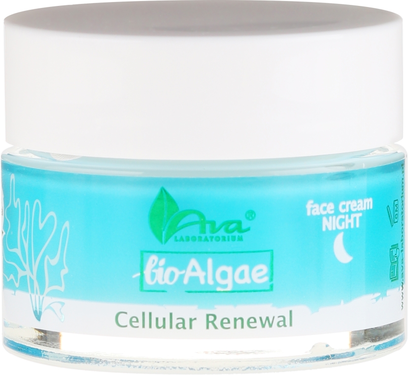 Krem anti-aging do twarzy na noc z zielonym kawiorem Efekt młodej skóry - AVA Laboratorium Bio Alga — Zdjęcie N2