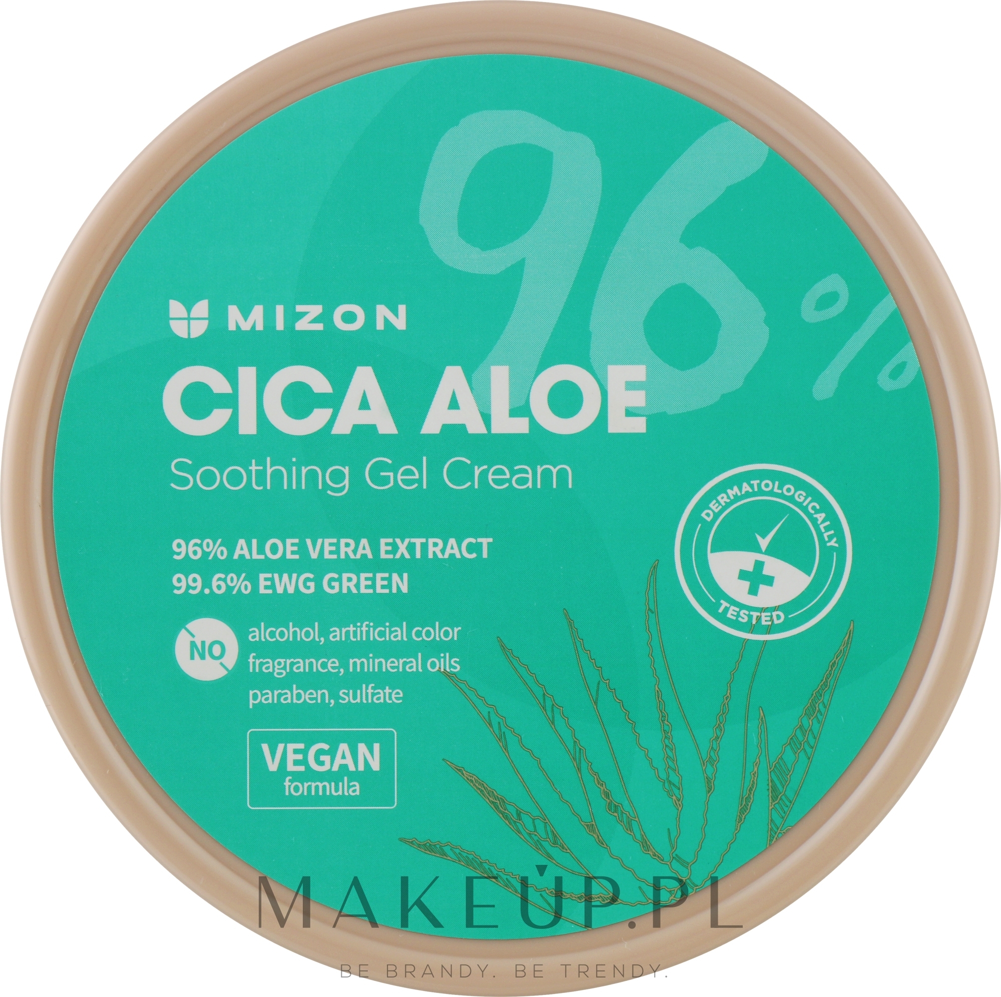 Kojący żel-krem do twarzy i ciała z aloesem - Mizon Cica Aloe 96% Soothing Gel Cream — Zdjęcie 300 g