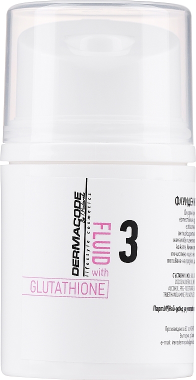 Fluid do twarzy z glutationem - Dermacode By I.Pandourska Fluid With Glutathione (mini) — Zdjęcie N1