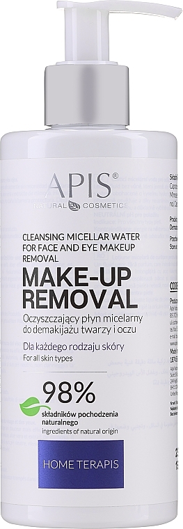 Oczyszczający płyn micelarny do demakijażu twarzy i oczu - APIS Professional Home TerApis — Zdjęcie N3