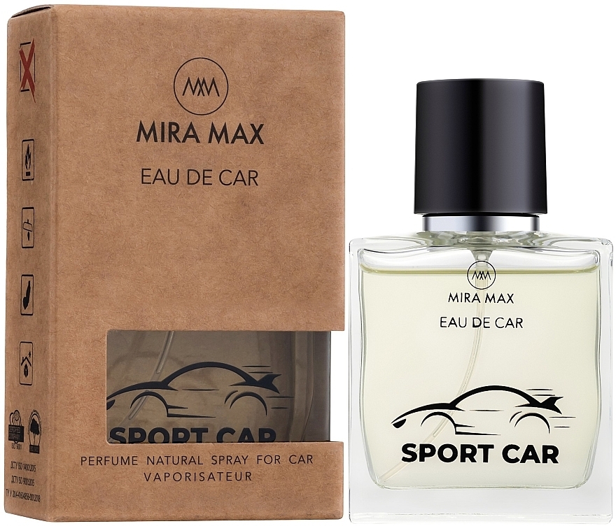 Odświeżacz powietrza do samochodu - Mira Max Eau De Car Sport Car Perfume Natural Spray For Car Vaporisateur — Zdjęcie N2