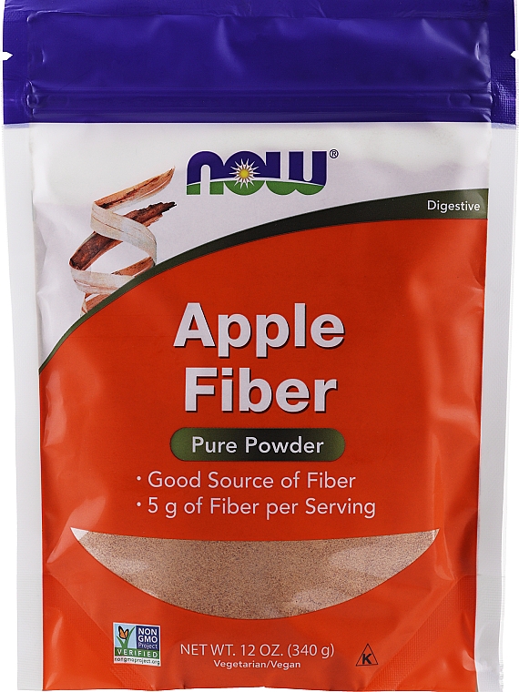 Pektyna jabłkowa w proszku - Now Foods Apple Fiber — Zdjęcie N1