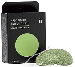 Gąbka do mycia twarzy Zielona herbata - NaturBrush Konjac Facial Sponge Green Tea — Zdjęcie N1