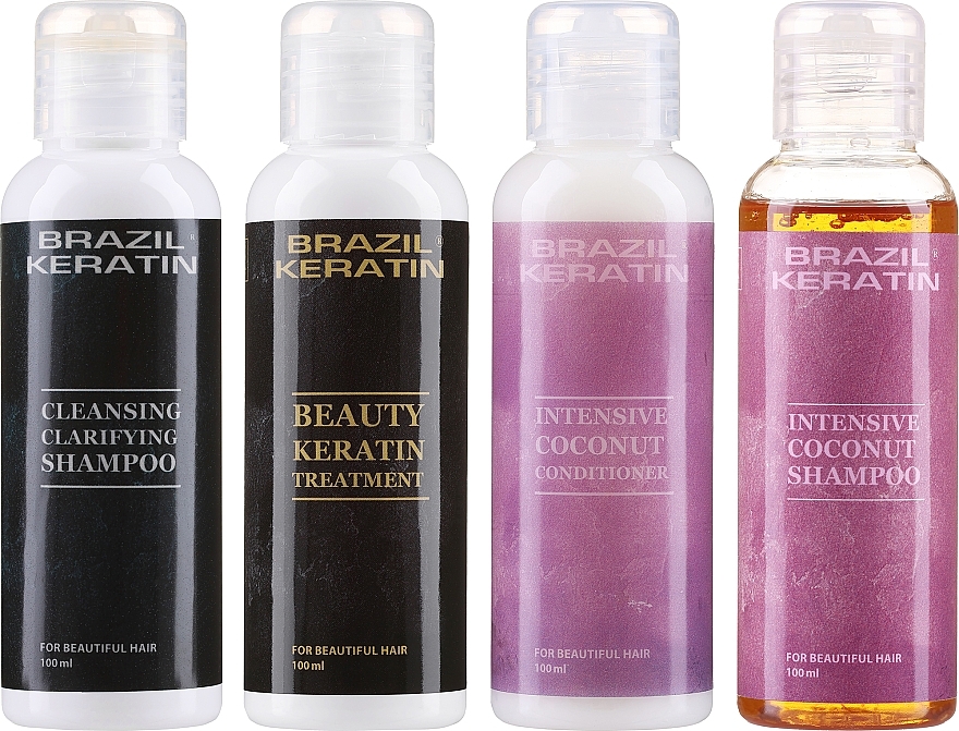 Zestaw - Brazil Keratin Start Beauty (treatment 100 ml + 2 x shmp 100 ml + cond 100 ml) — Zdjęcie N2