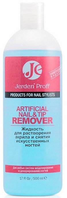 Płyn do rozpuszczania akrylu i zdejmowania sztucznych paznokci - Jerden Proff Artificial Nail&Tip Remover — Zdjęcie N2