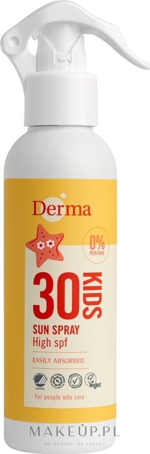 Przeciwsłoneczny spray dla dzieci SPF 30 - Derma Kids Sun Spray — Zdjęcie 200 ml