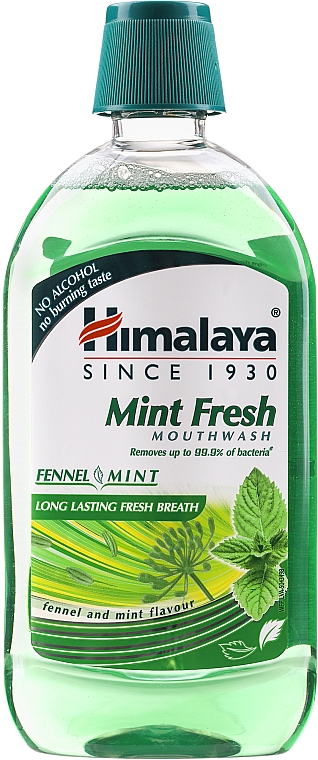 Odświeżający płyn do płukania jamy ustnej - Himalaya Herbals Mouthwash Mint Fresh