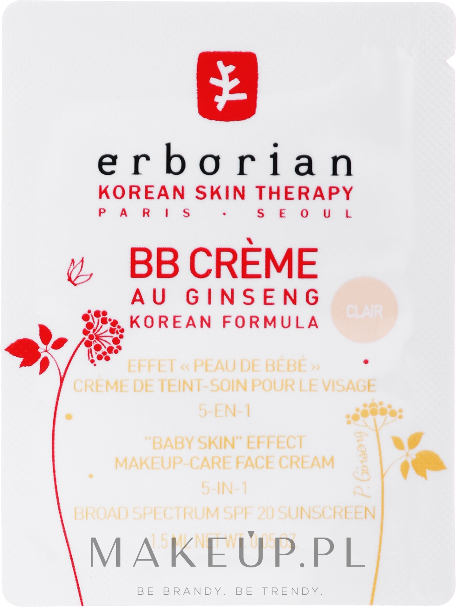 Krem BB - Erborian Nude BB Cream 5w1 (próbka) — Zdjęcie Clair