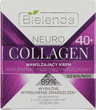 Nawilżający krem-koncentrat przeciwzmarszczkowy 40+ - Bielenda Neuro Collagen — Zdjęcie N1