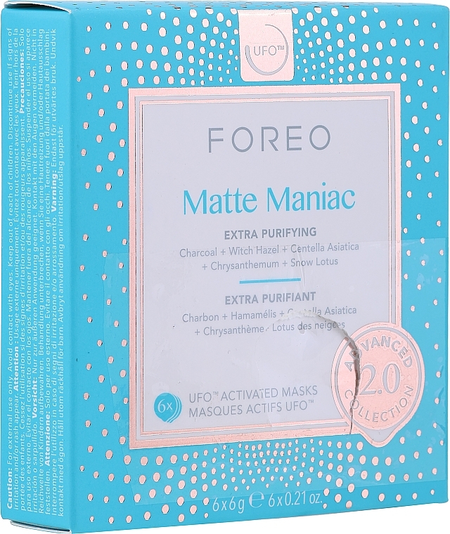 PRZECENA! Maska do twarzy dla skóry tłustej - Foreo UFO Matte Maniac 2.0 Advanced Collection Activated Mask * — Zdjęcie N2