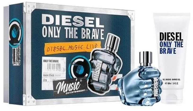 Diesel Only The Brave - Zestaw (edt 50 ml + sh/gel 100 ml) — Zdjęcie N1